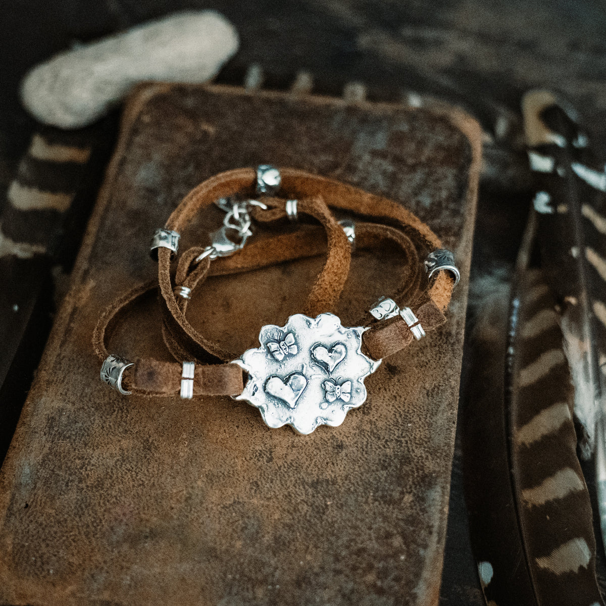 Beauty Blossoms Turquoise Wrap Bracelet