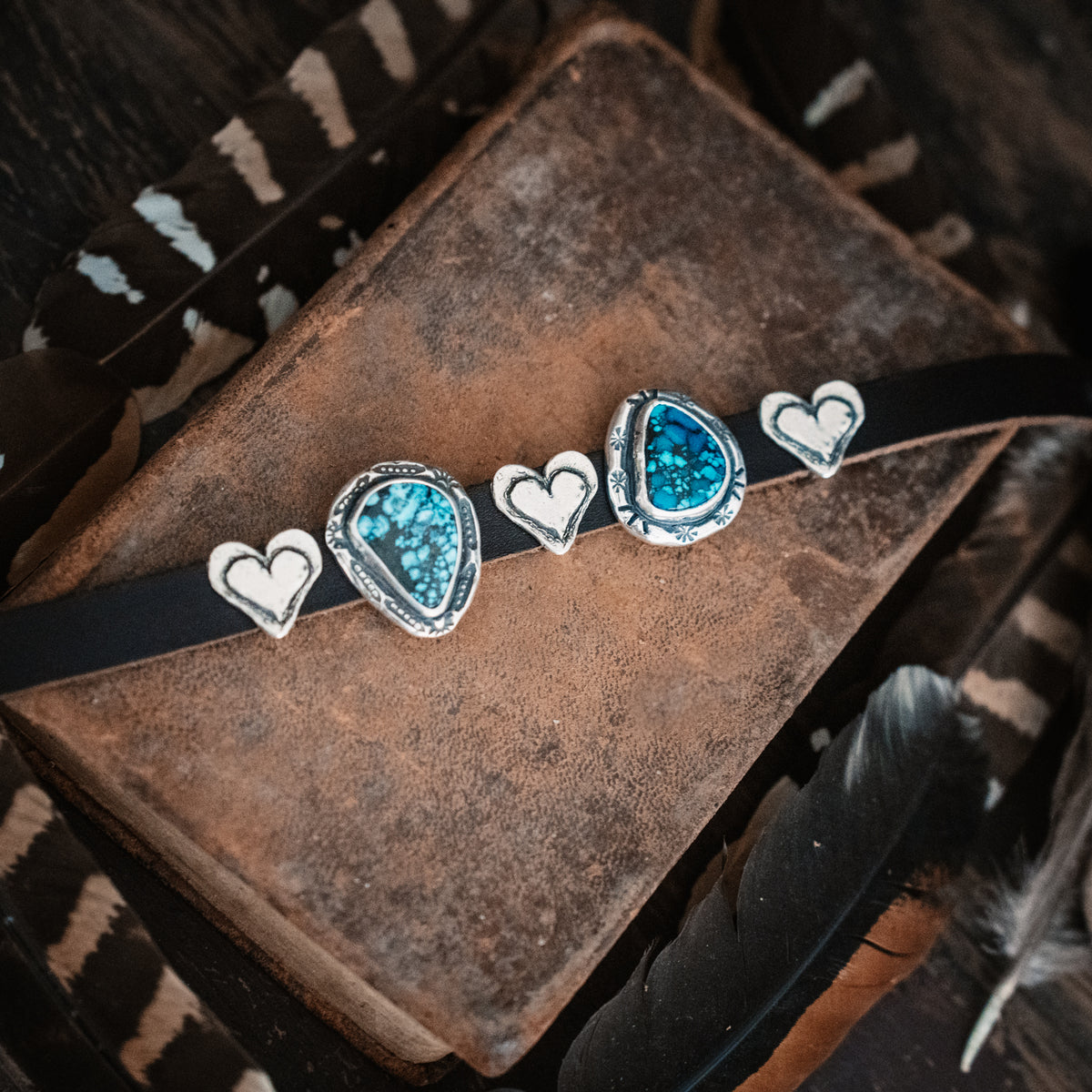 Bella Blue Leather Bracelet