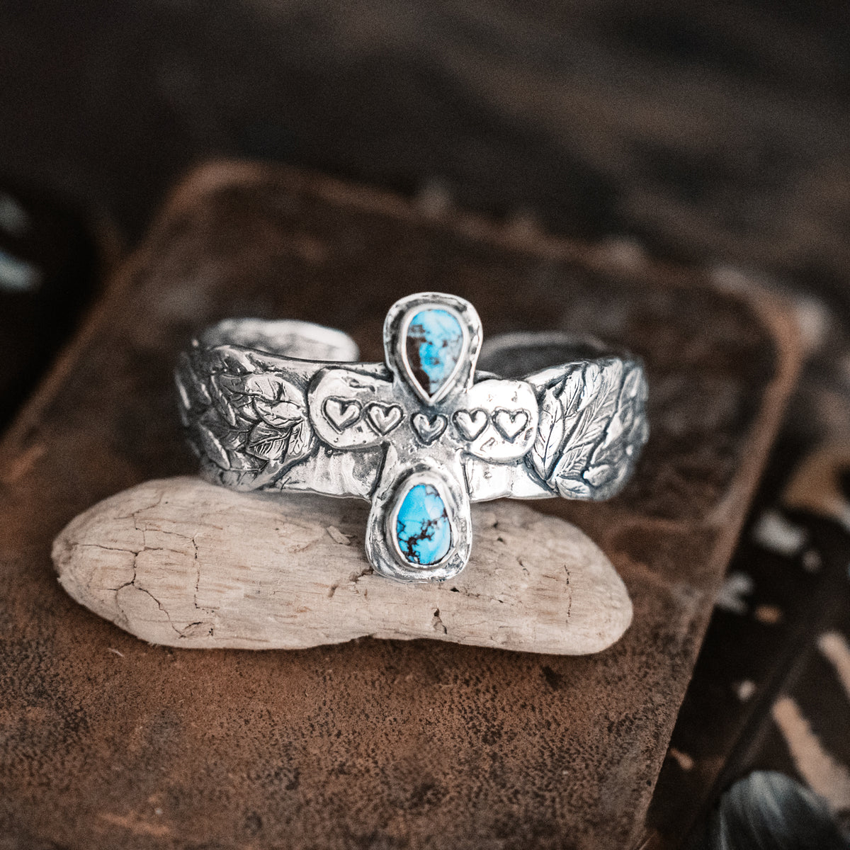 Big Faith Golden Hills Lavender Turquoise Cuff
