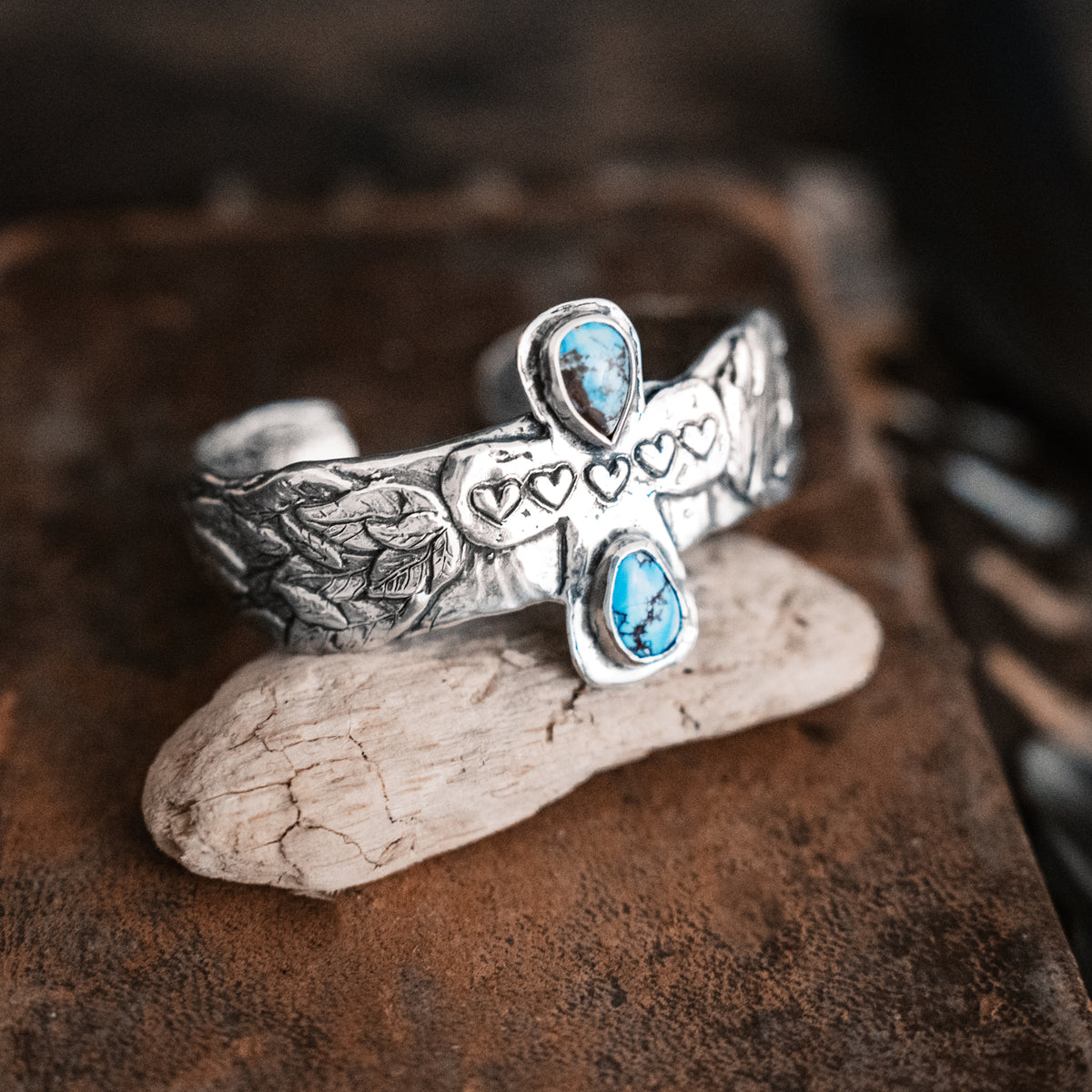 Big Faith Golden Hills Lavender Turquoise Cuff
