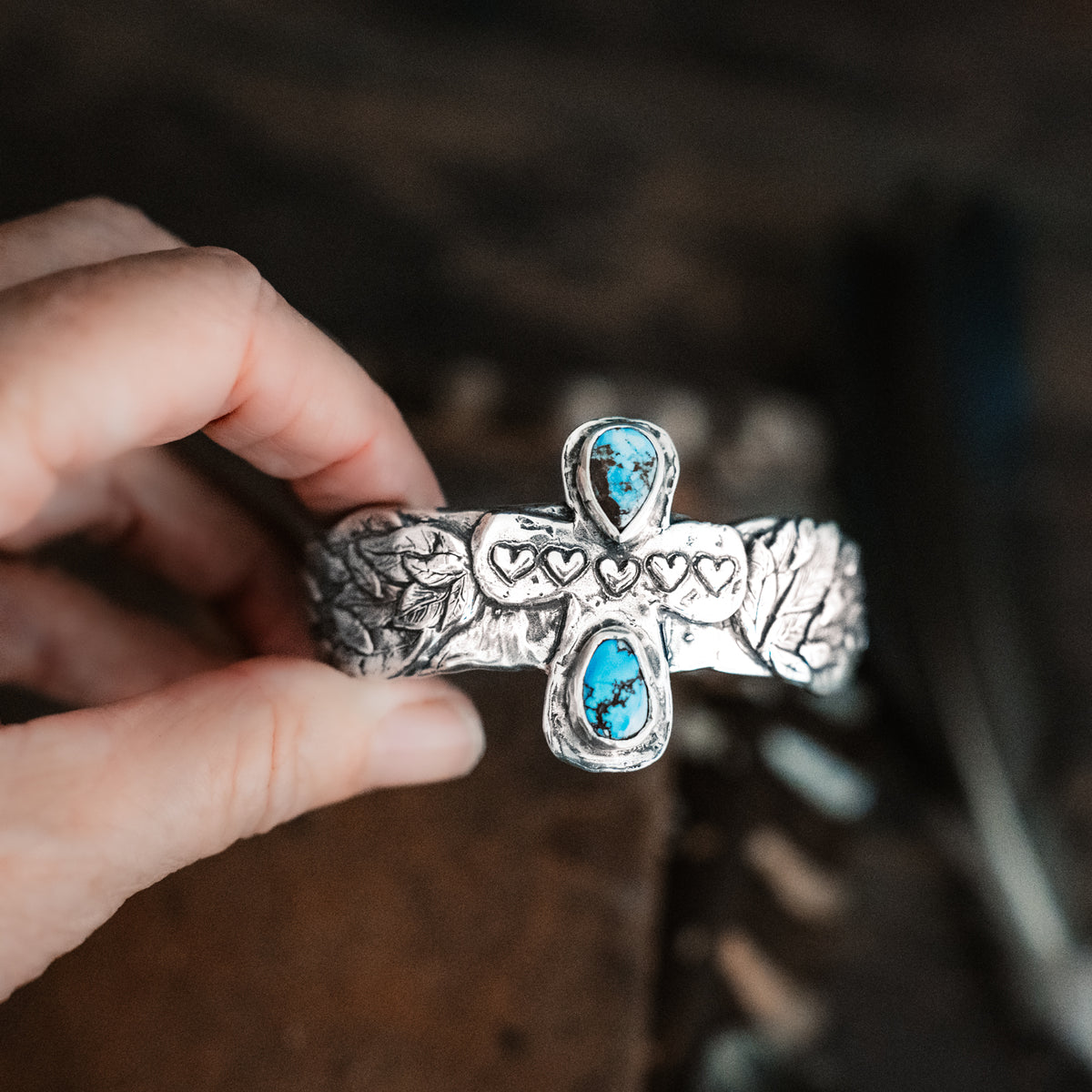 Big Faith Golden Hills Lavender Turquoise Cuff