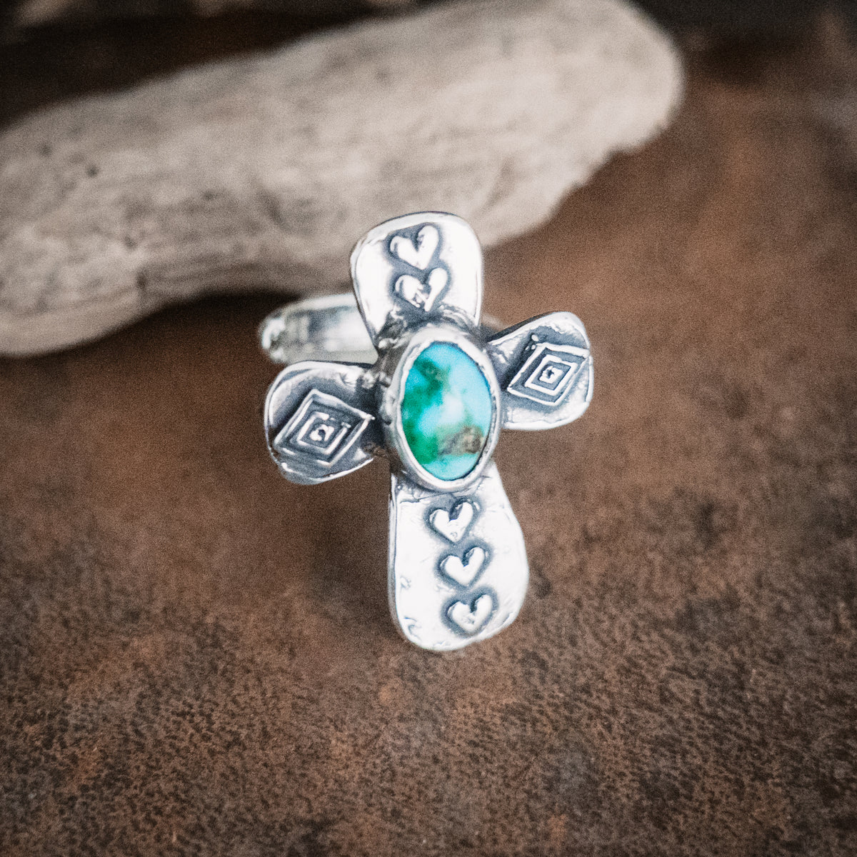 Big Faith Sonoran Gold Turquoise Ring- Adjusted to your size