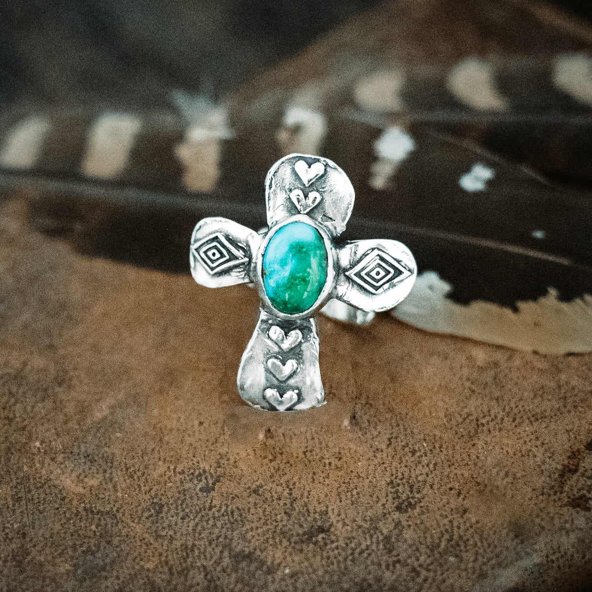 Big Faith Sonoran Gold Turquoise Ring- Adjusted to your size
