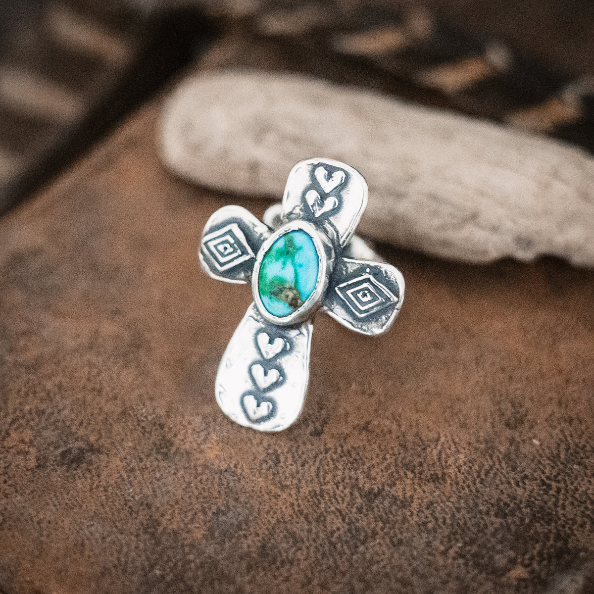 Big Faith Sonoran Gold Turquoise Ring- Adjusted to your size
