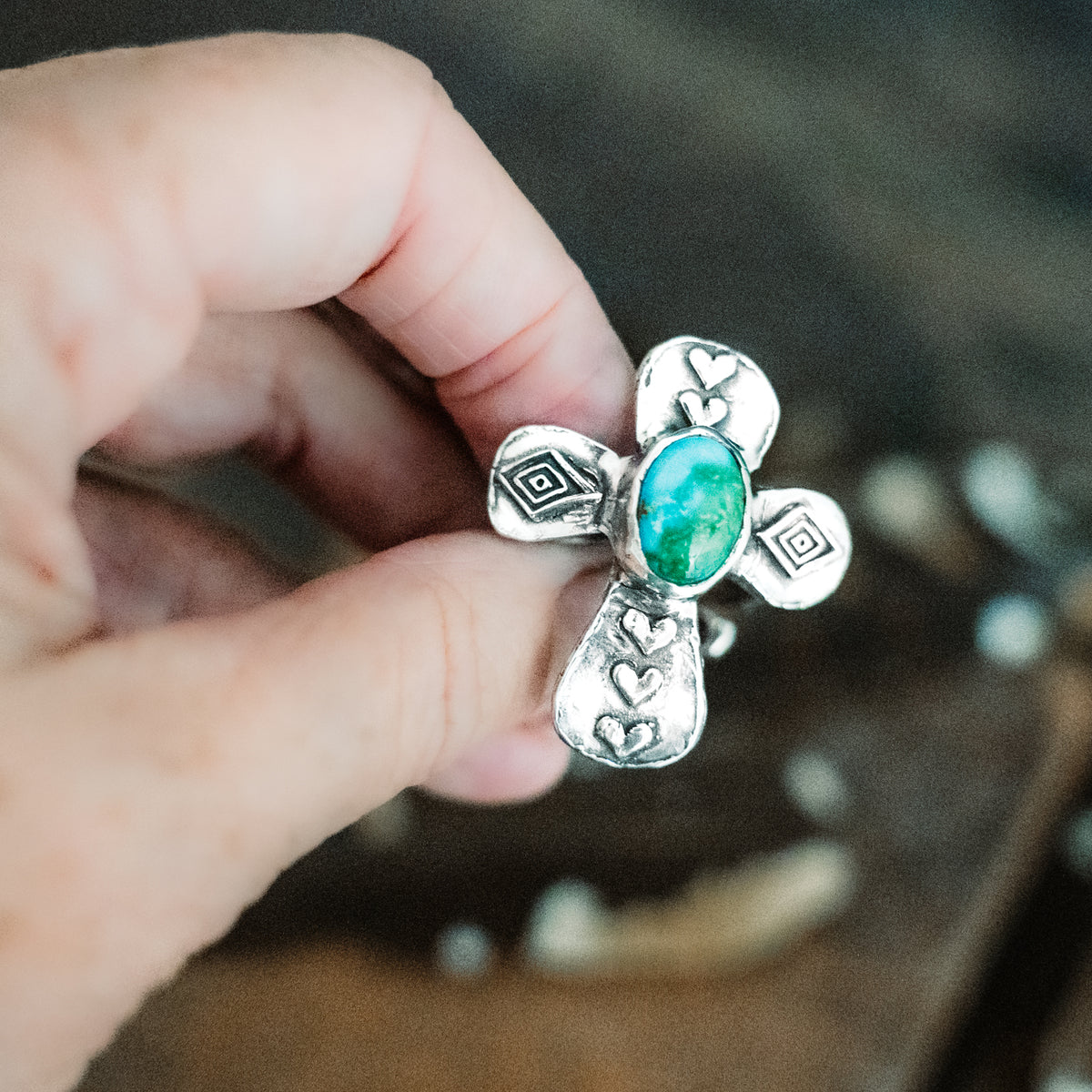 Big Faith Sonoran Gold Turquoise Ring- Adjusted to your size