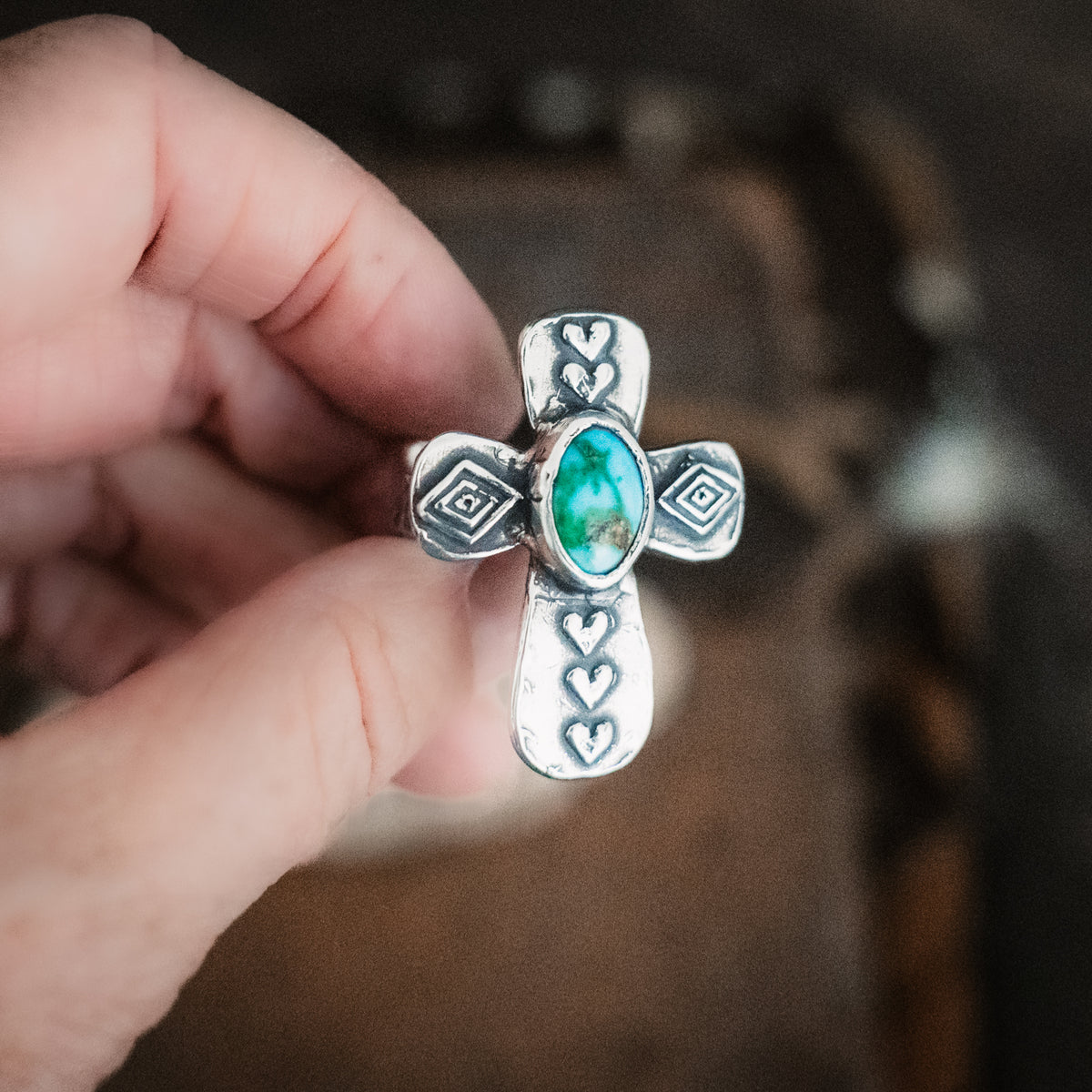 Big Faith Sonoran Gold Turquoise Ring- Adjusted to your size