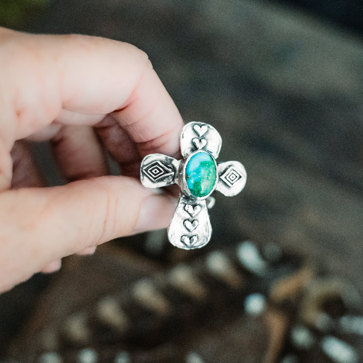 Big Faith Sonoran Gold Turquoise Ring- Adjusted to your size