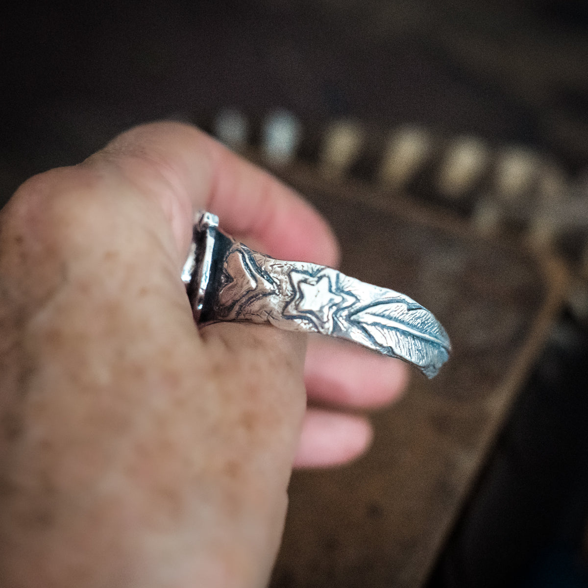Big Horseshoe Golden Hills Lavender Turquoise Cuff