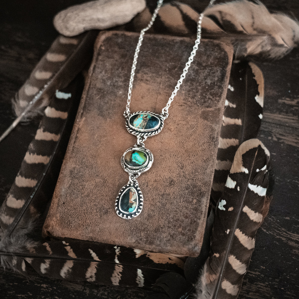 Stepping Stone Black Jack Necklace