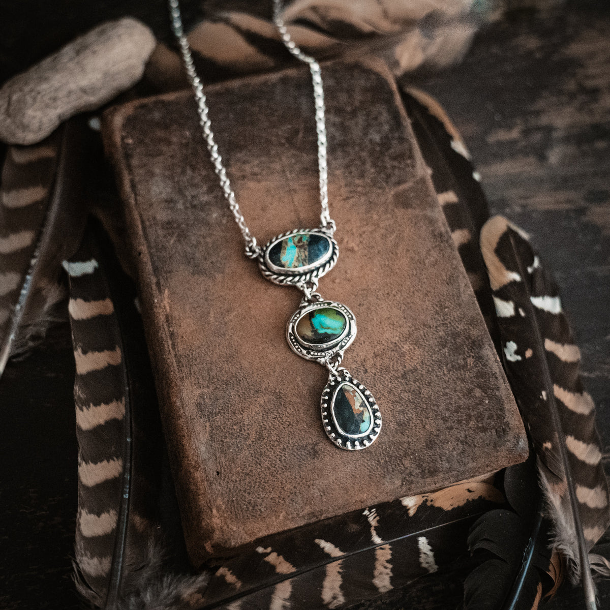 Stepping Stone Black Jack Necklace