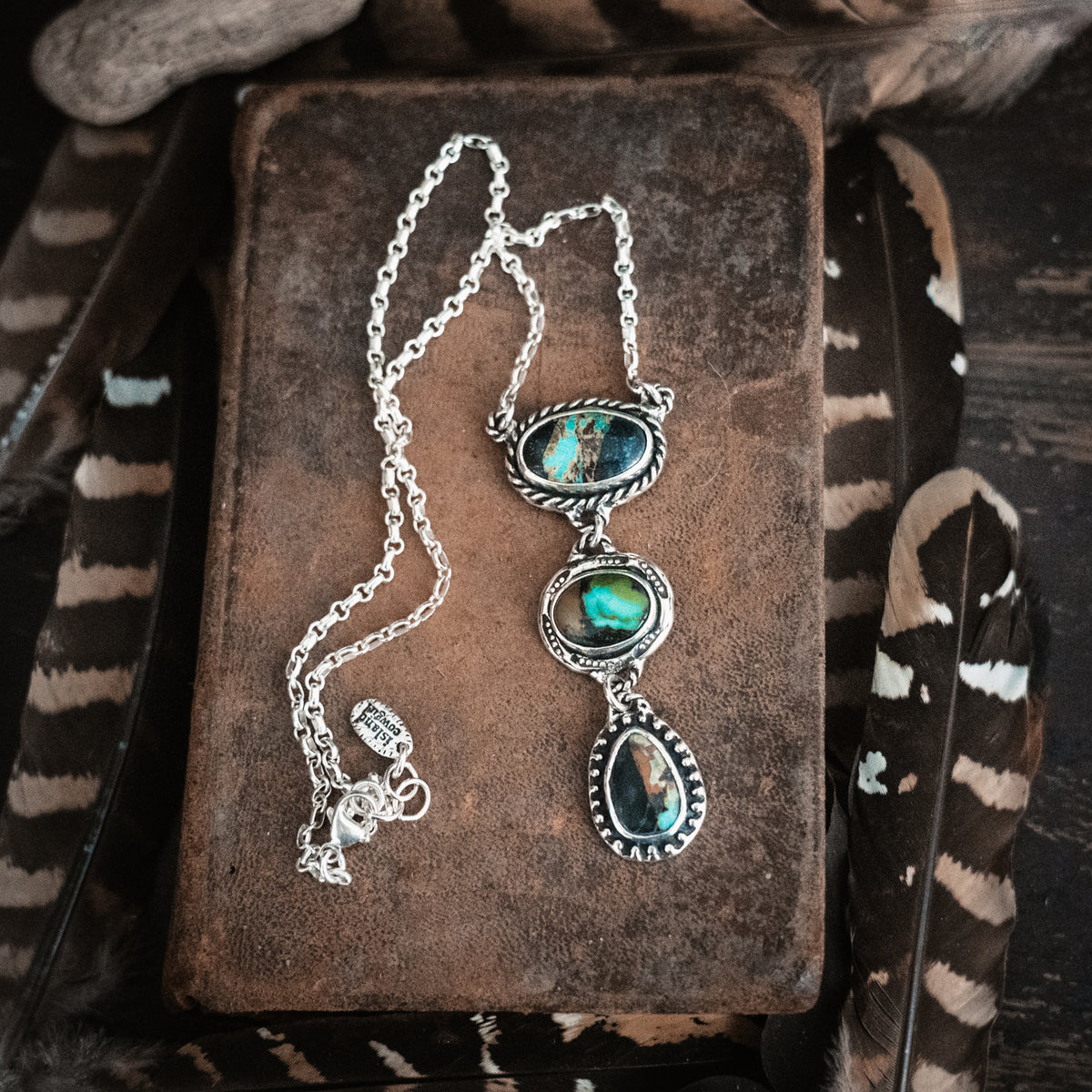 Stepping Stone Black Jack Necklace