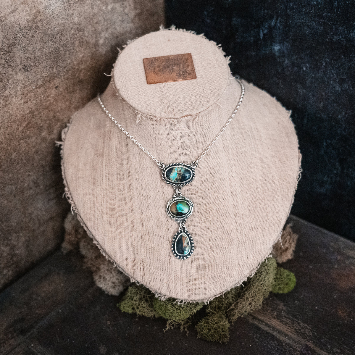 Stepping Stone Black Jack Necklace