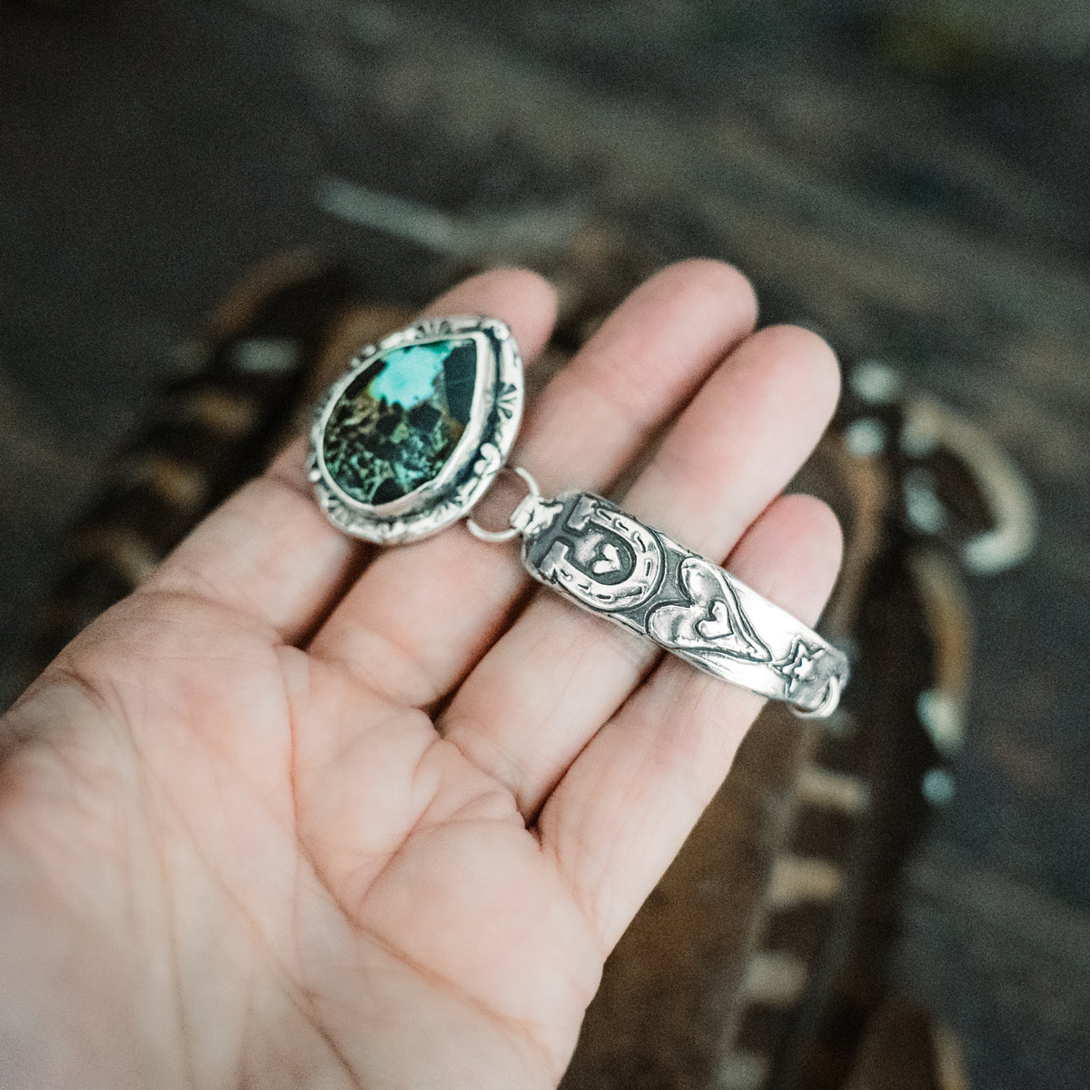Black Jack Turquoise Bracelet