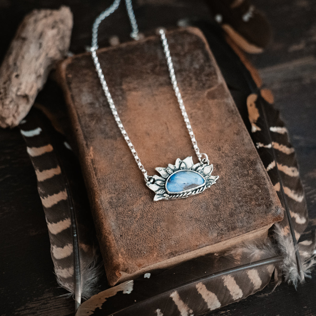 Blue Dawn Australian Opal Necklace