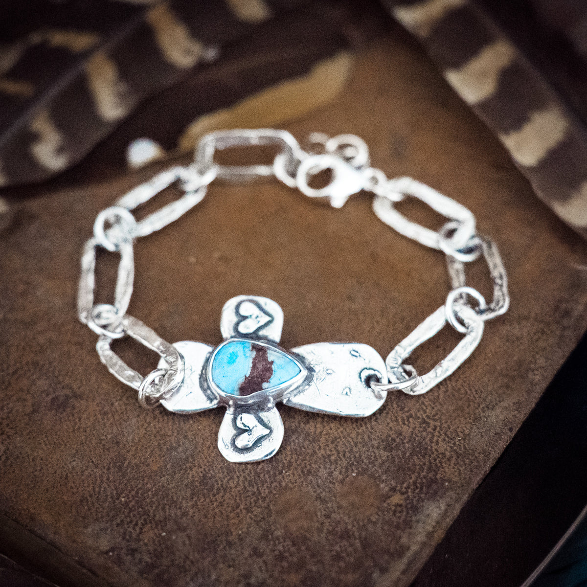 Lavender Blue Faith Turquoise Bracelet