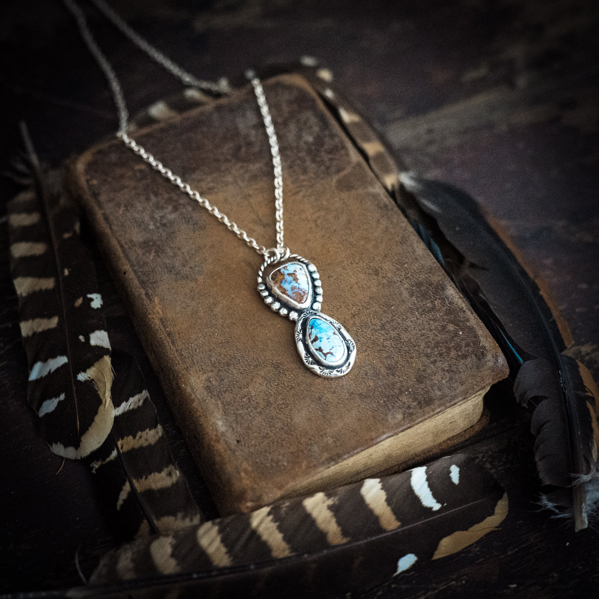 Blue Skies Ahead Golden Hills Lavender Turquoise Necklace