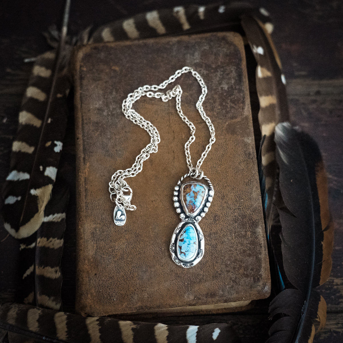 Blue Skies Ahead Golden Hills Lavender Turquoise Necklace