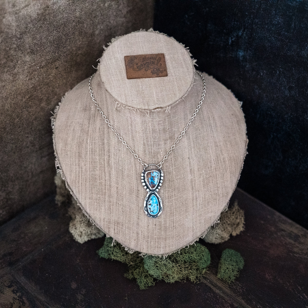 Blue Skies Ahead Golden Hills Lavender Turquoise Necklace