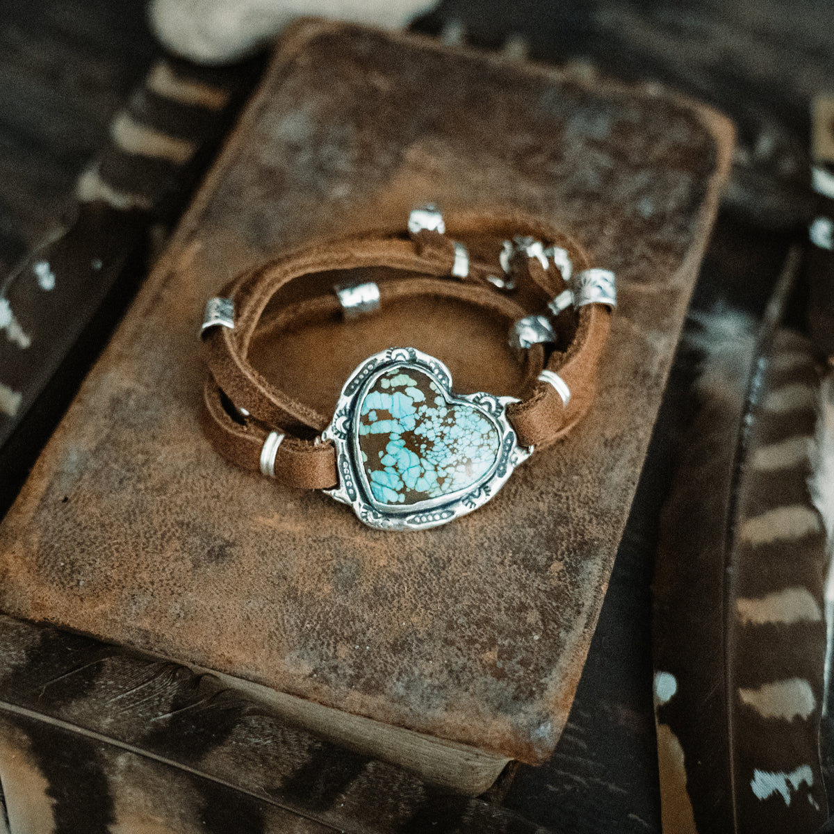 Brave Heart Turquoise Wrap Bracelet
