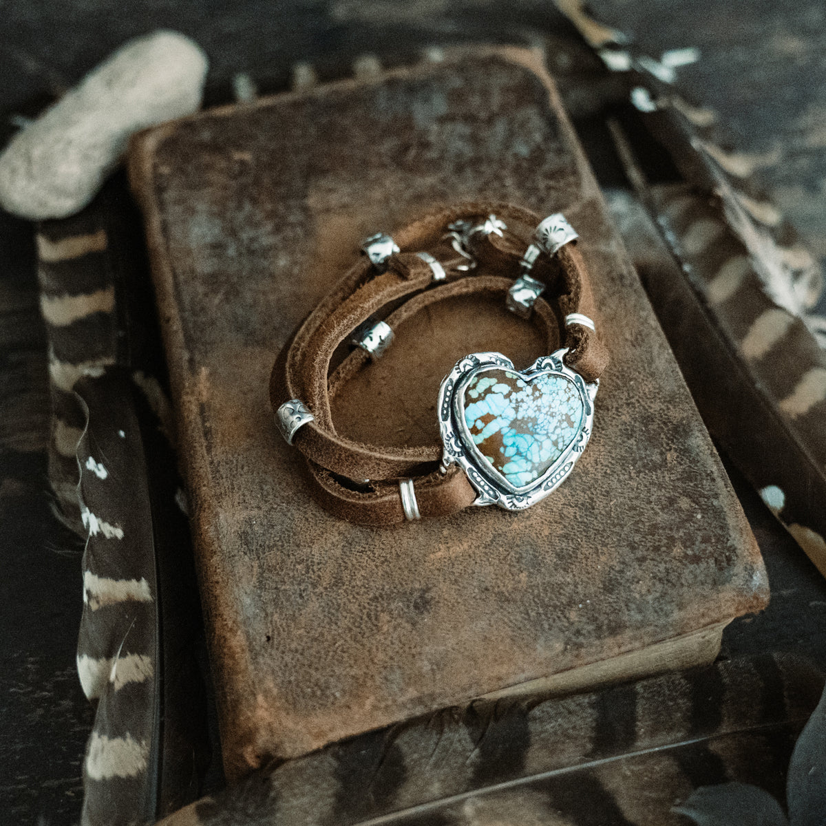 Brave Heart Turquoise Wrap Bracelet