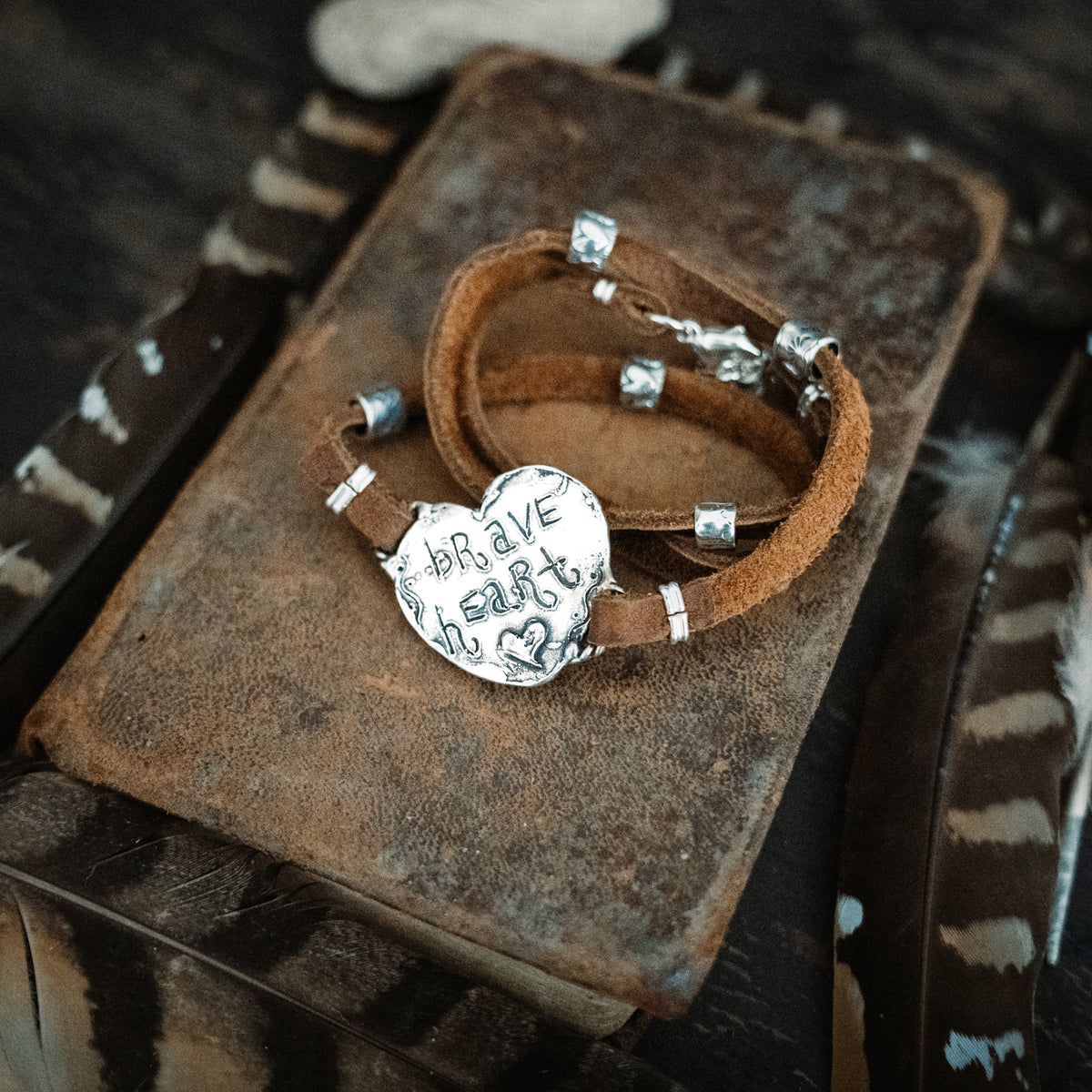 Brave Heart Turquoise Wrap Bracelet