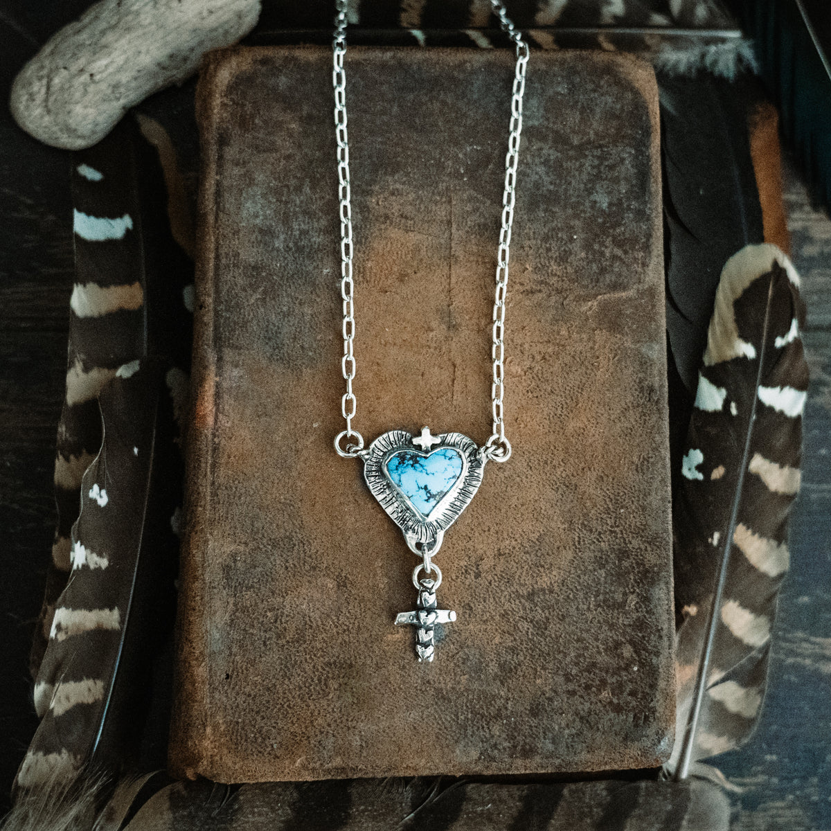 Brave Heart Golden Lavender Turquoise Necklace