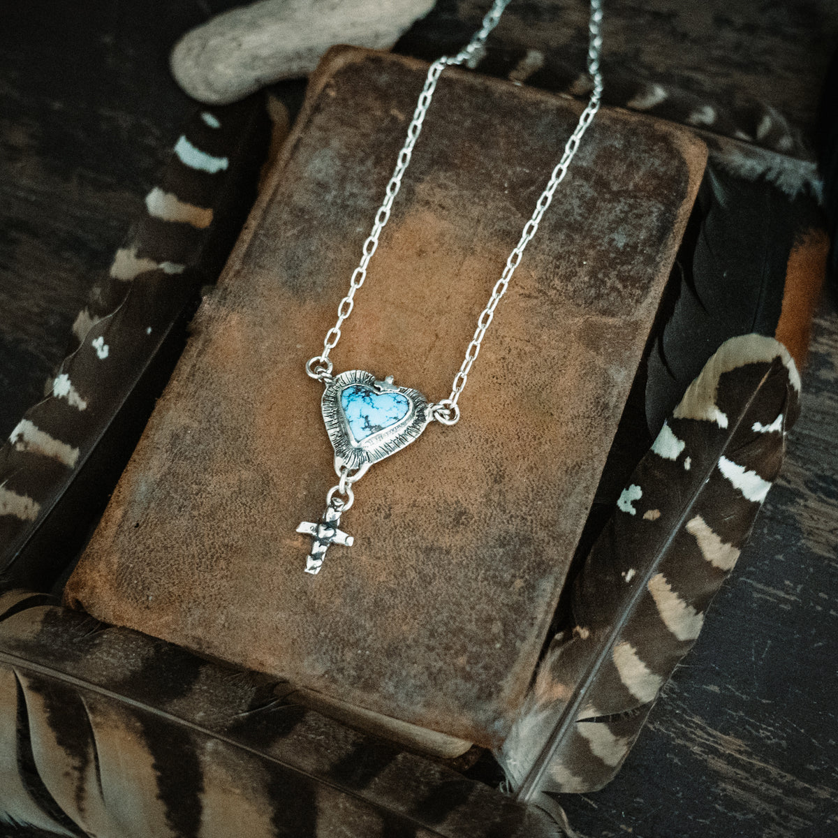 Brave Heart Golden Lavender Turquoise Necklace