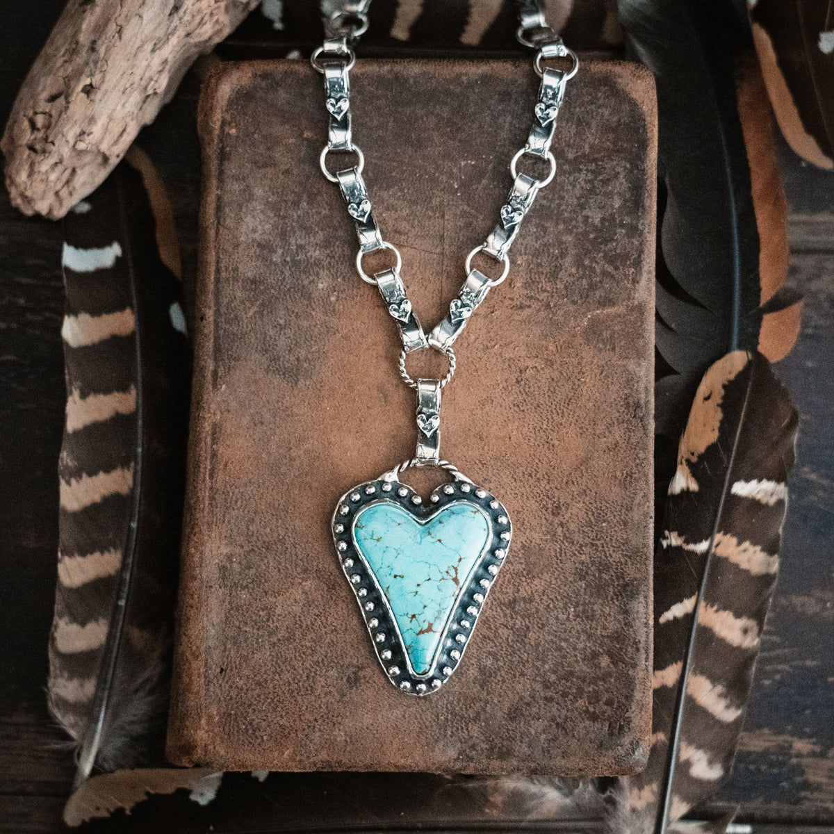 Brave Heart Number 8 Turquoise Necklace