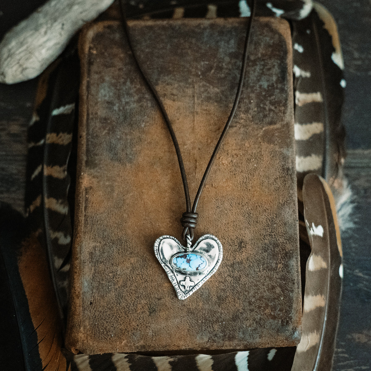 Brave Heart Golden Lavender Turquoise Necklace