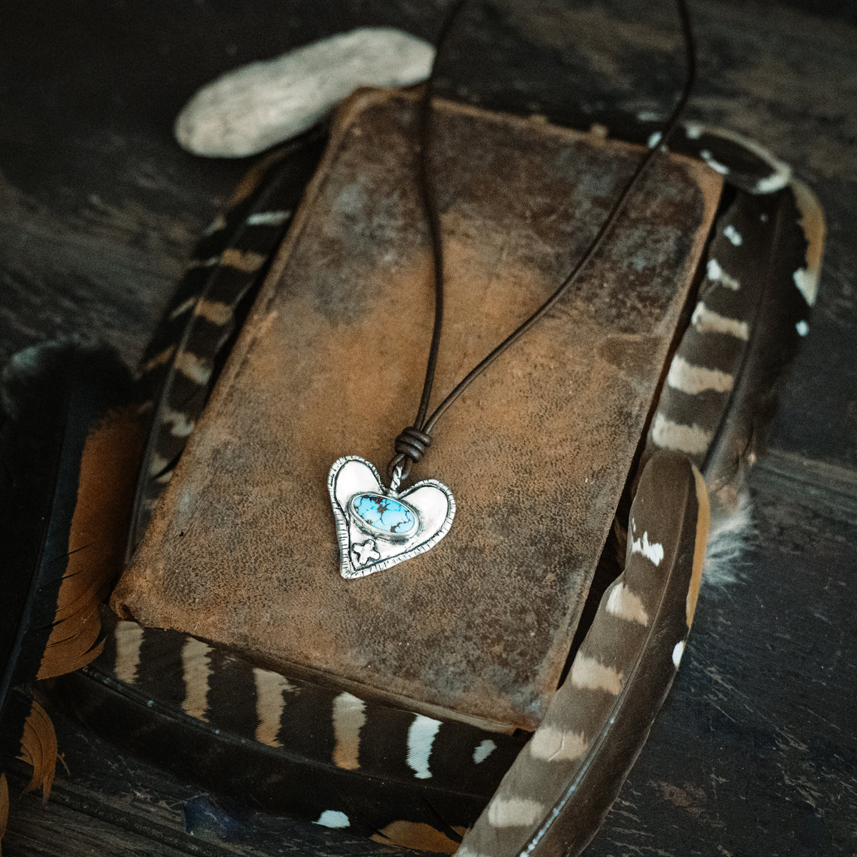 Brave Heart Golden Lavender Turquoise Necklace