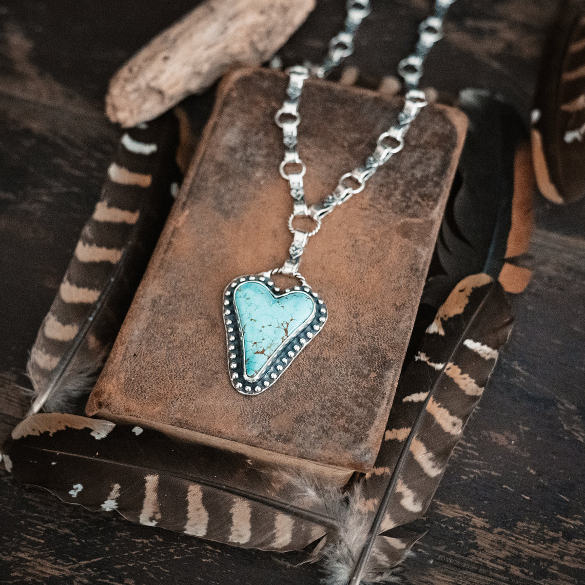 Brave Heart Number 8 Turquoise Necklace