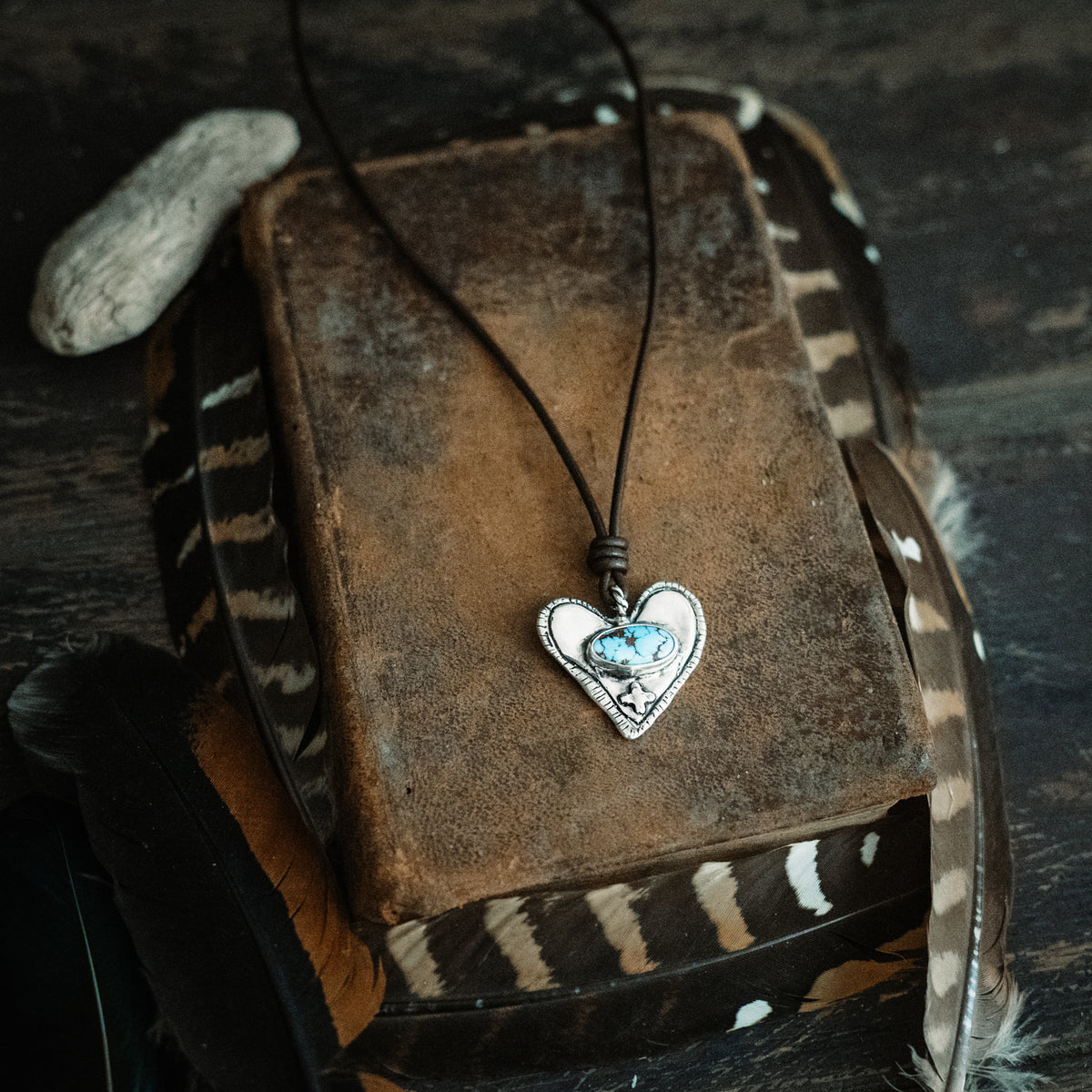 Brave Heart Golden Lavender Turquoise Necklace