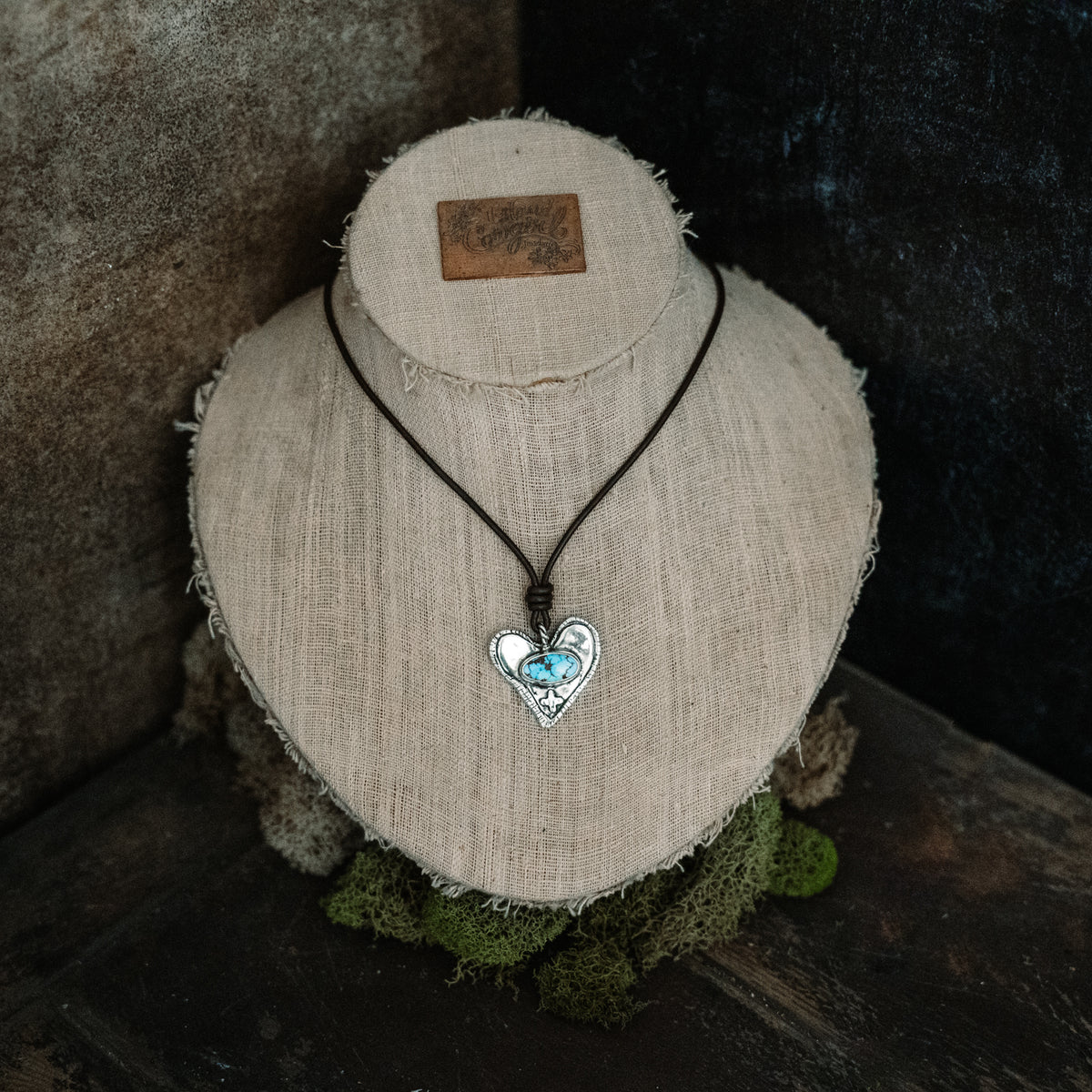Brave Heart Golden Lavender Turquoise Necklace