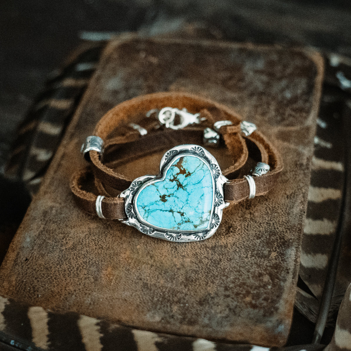 Brave Heart Turquoise Wrap Bracelet