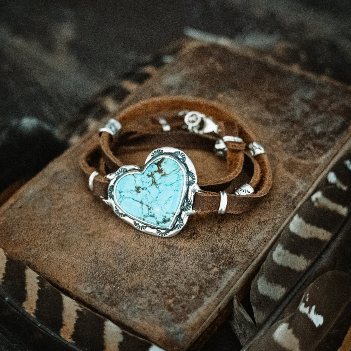 Brave Heart Turquoise Wrap Bracelet