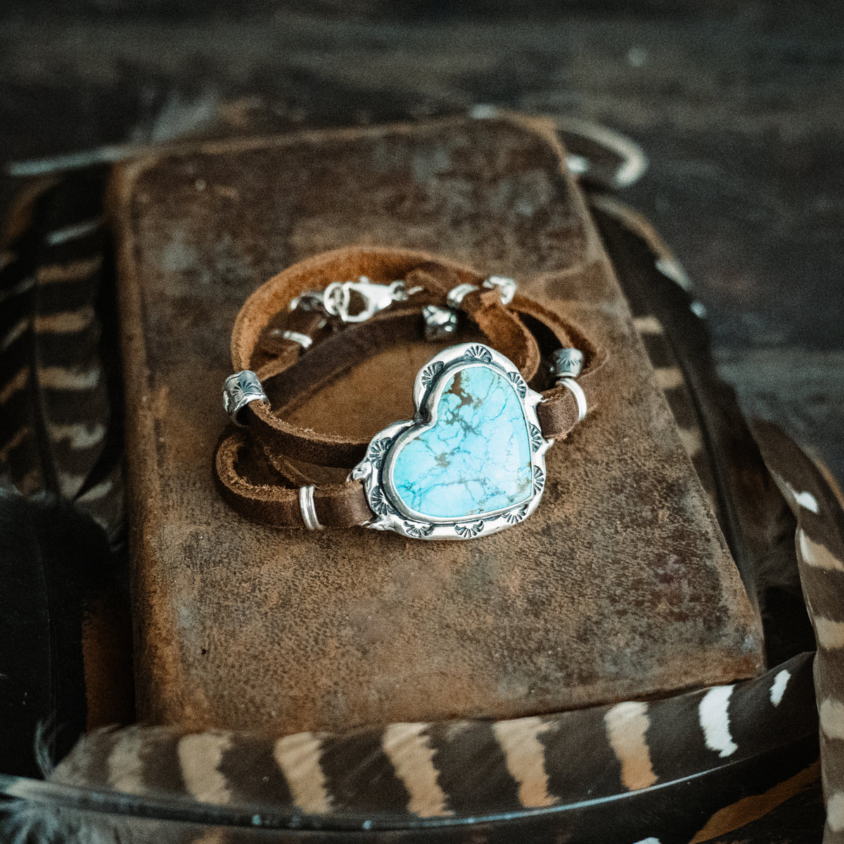 Brave Heart Turquoise Wrap Bracelet