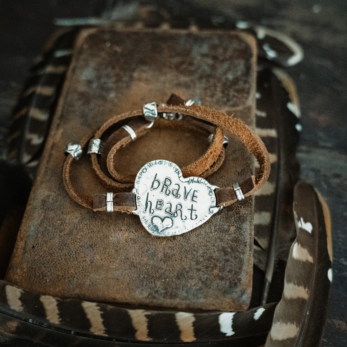 Brave Heart Turquoise Wrap Bracelet