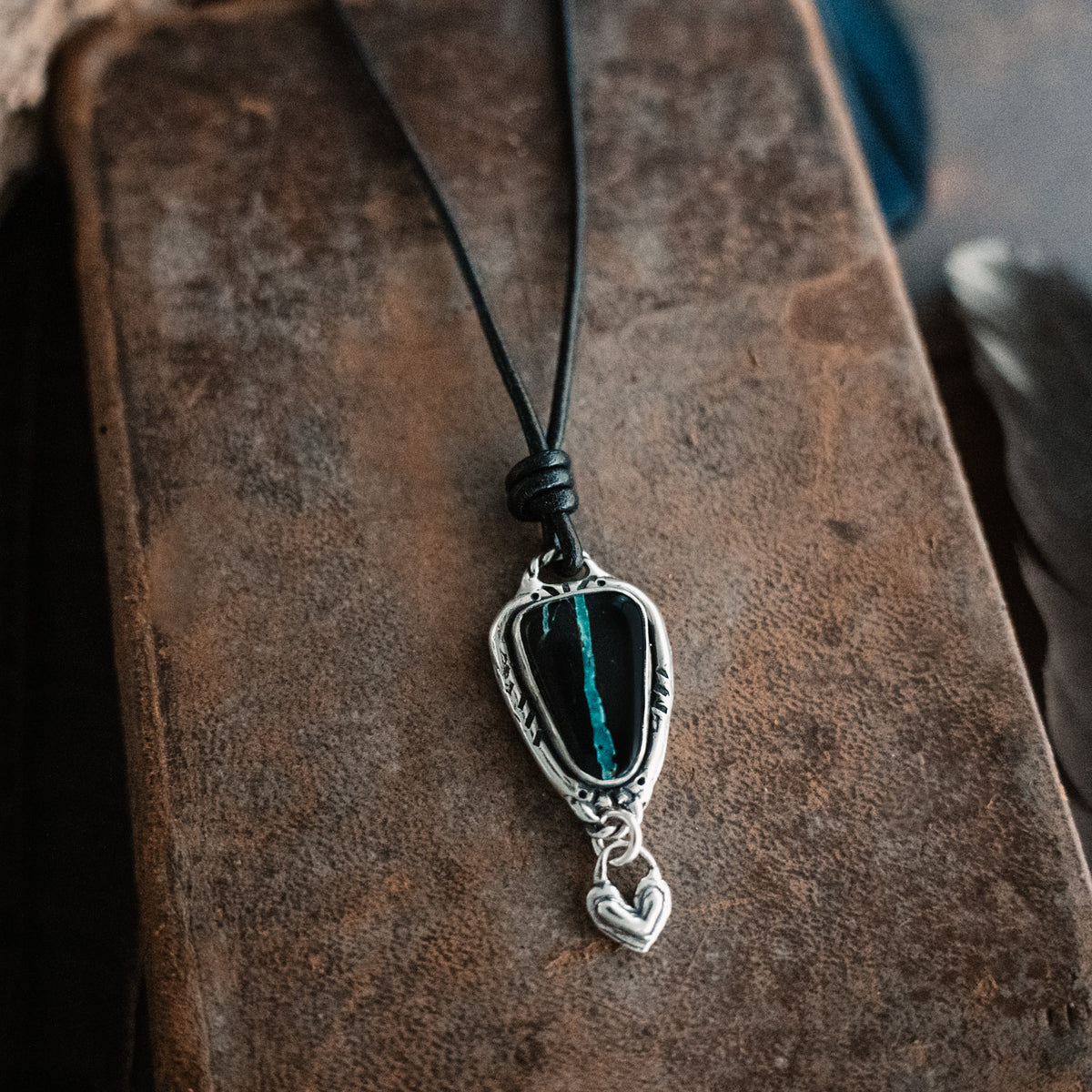 Broken Arrow Black Buffalo Necklace