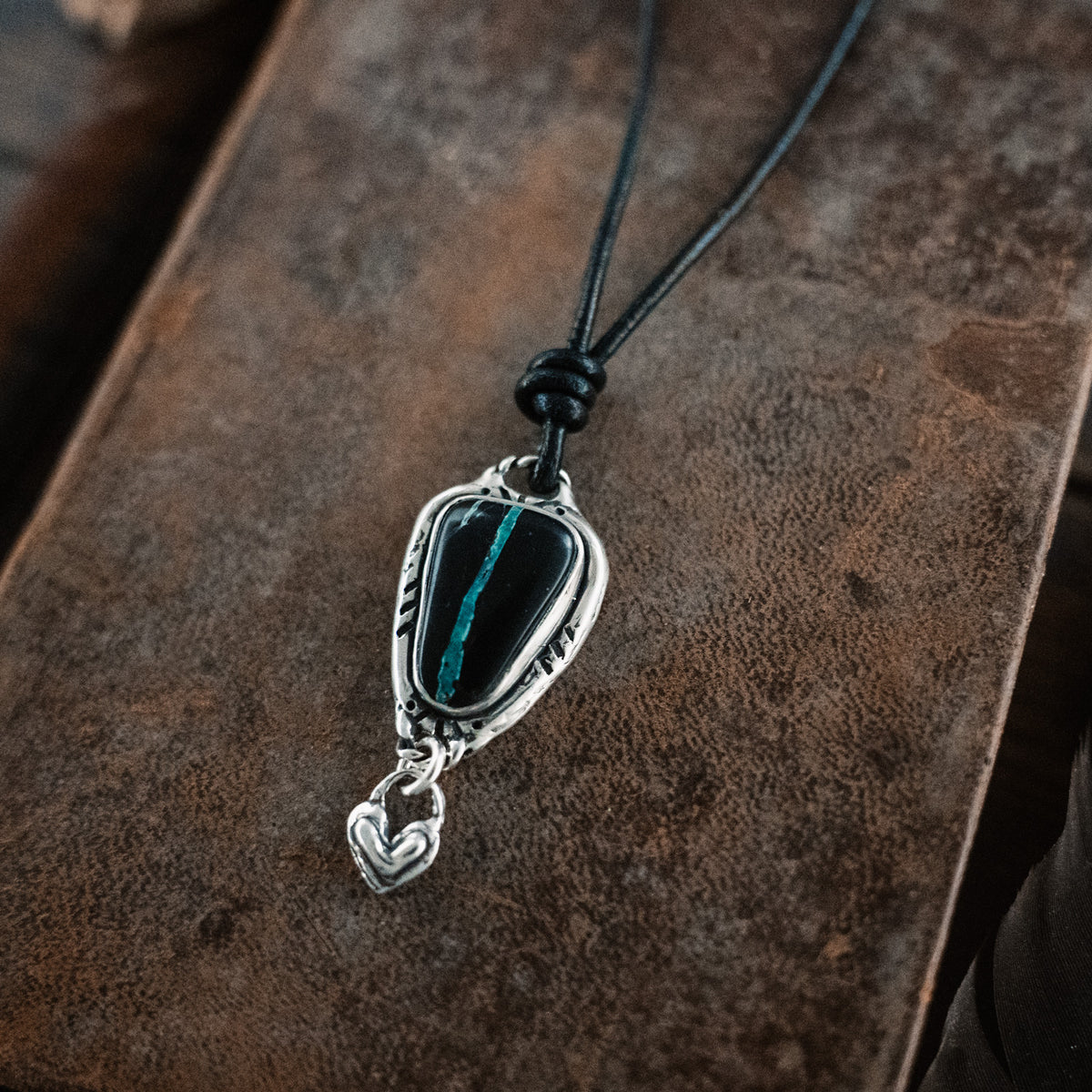 Broken Arrow Black Buffalo Necklace
