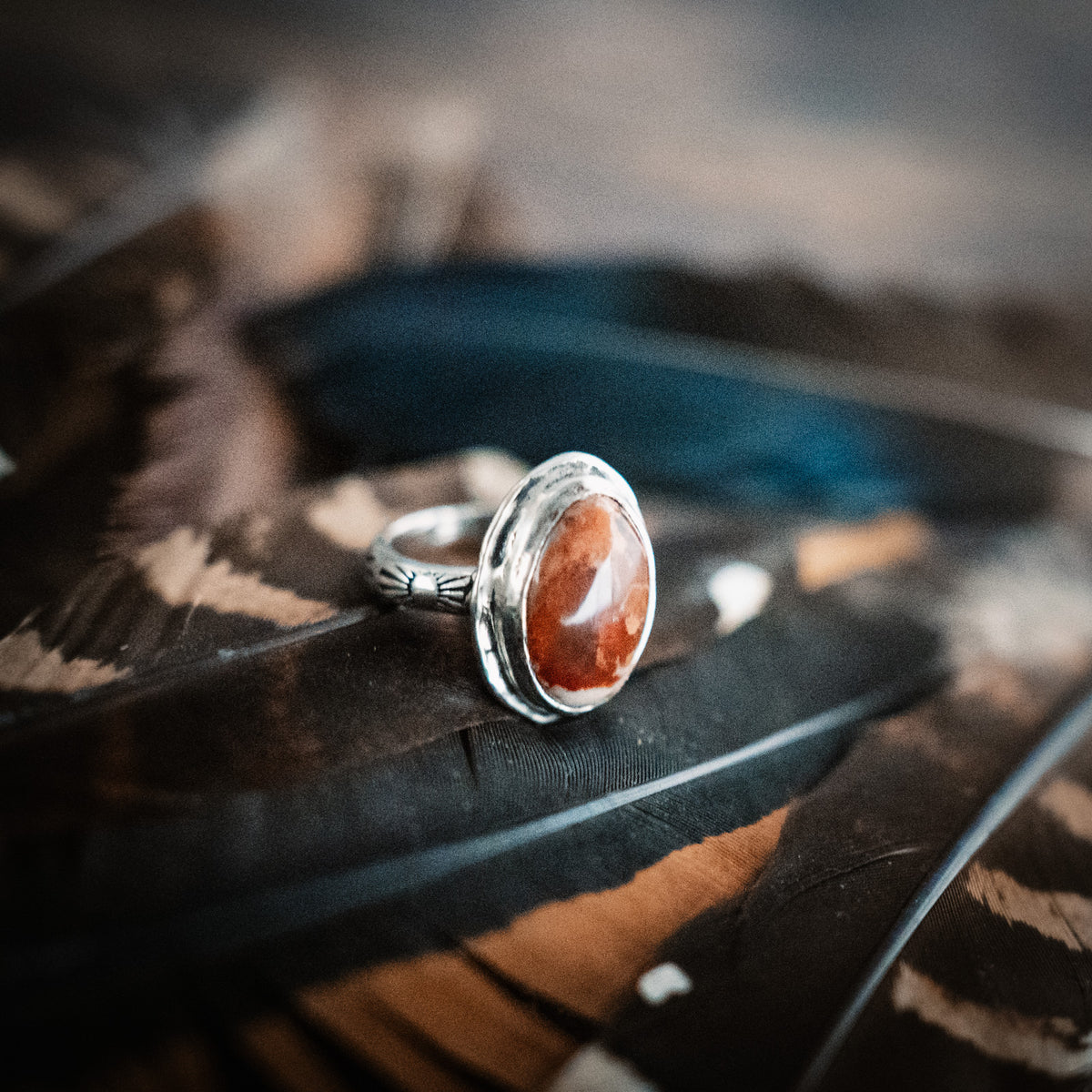 Bubble  Gum Ring- Fire Opal - Size 9