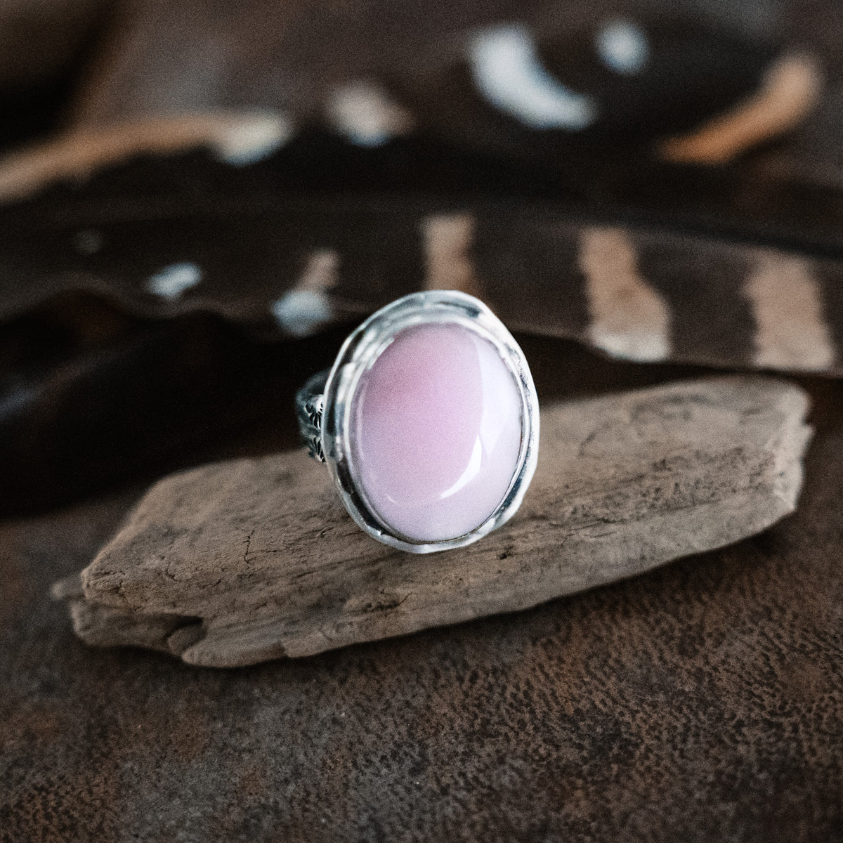 Bubble Gum Ring- Pink Opal- Size 8