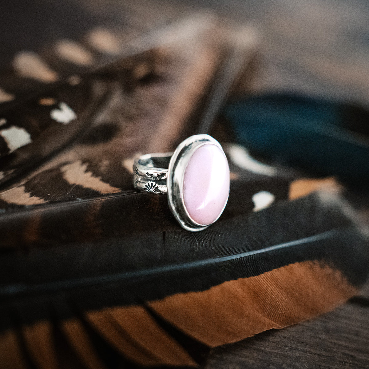Bubble Gum Ring- Pink Opal- Size 8
