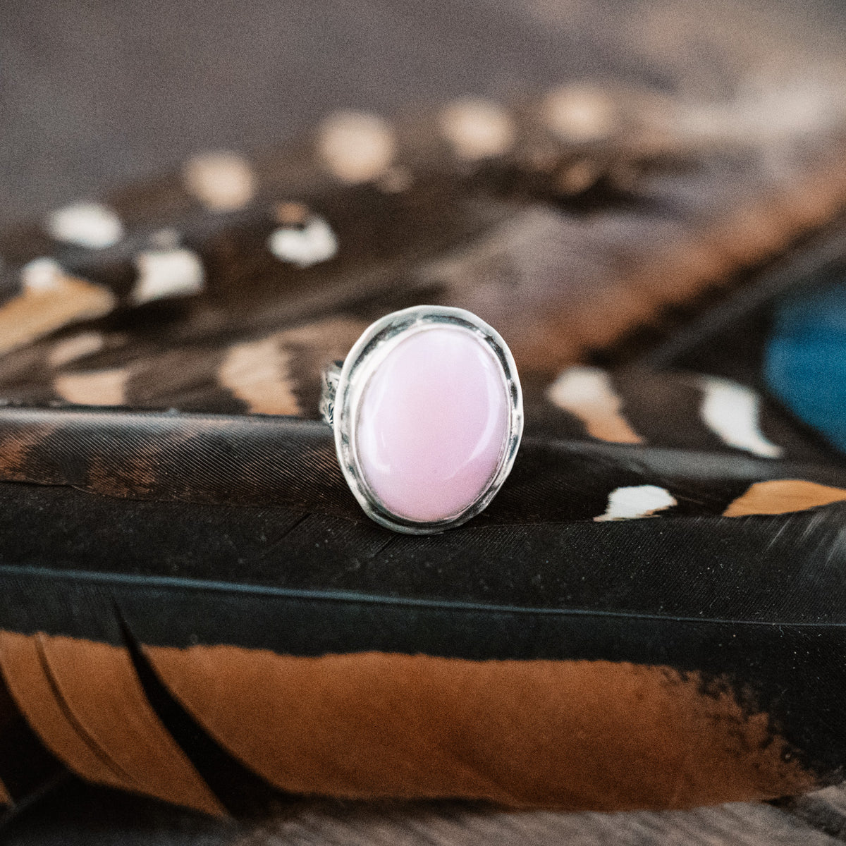 Bubble Gum Ring- Pink Opal- Size 8