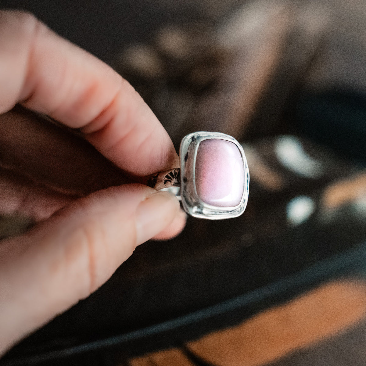 Bubble Gum Ring- Pink Opal- Size 8.5