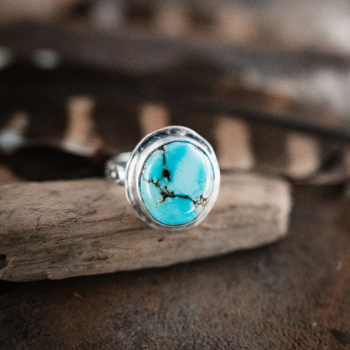 Bubble Gum Ring- Golden Hills Turquoise- Size 8