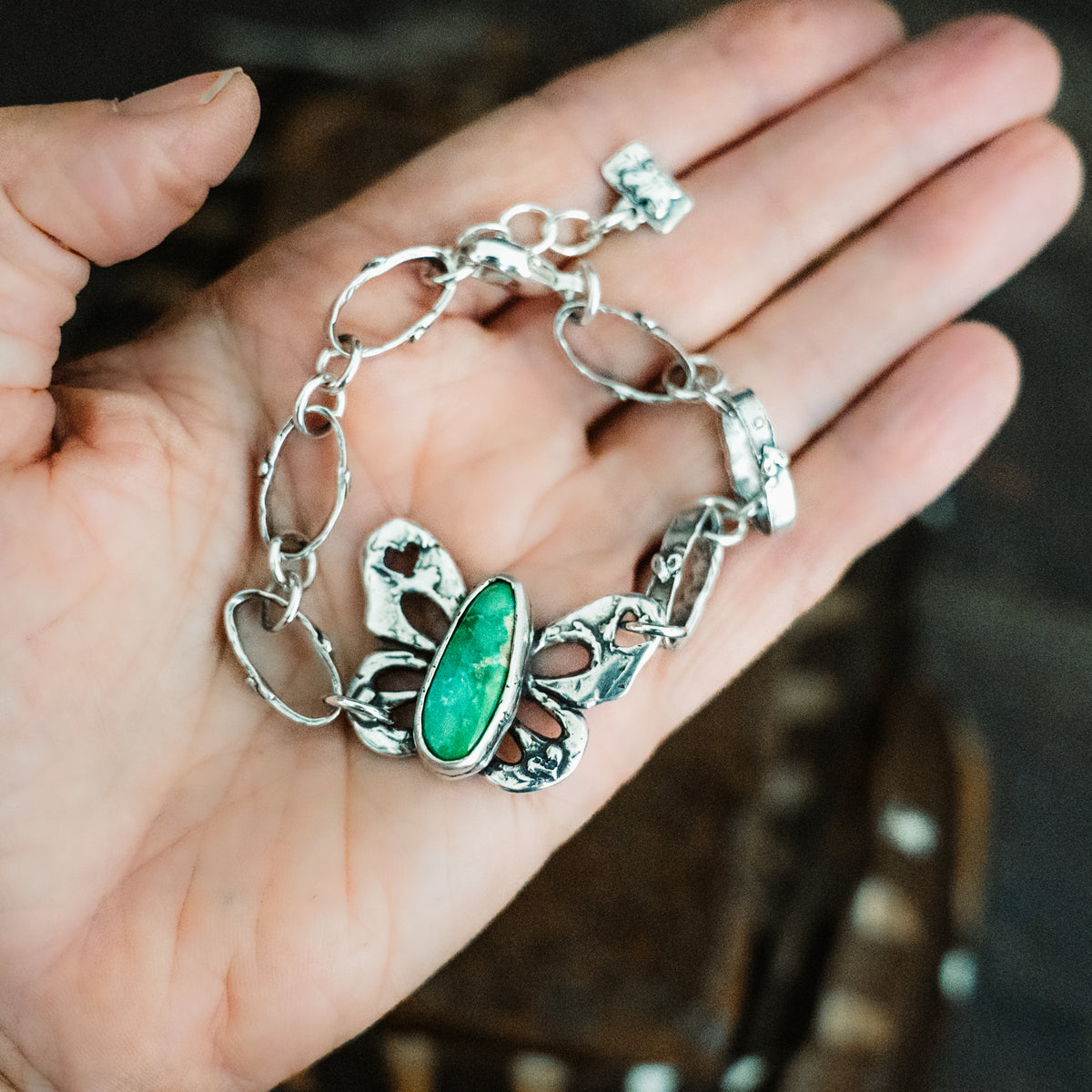 Fly High Butterfly Turquoise Bracelet
