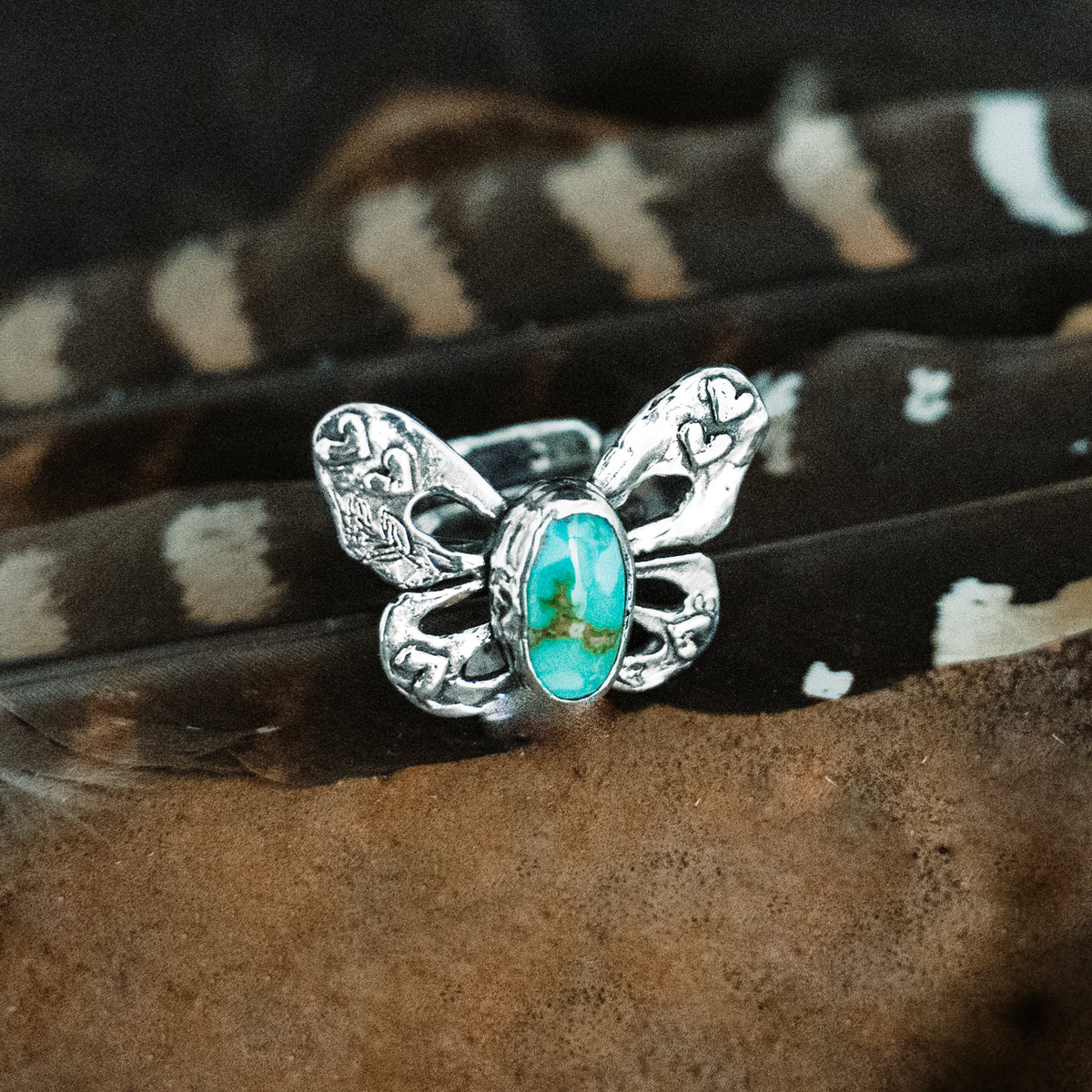 Butterfly Love Sonoran Turquoisel Ring- adjusted to your size