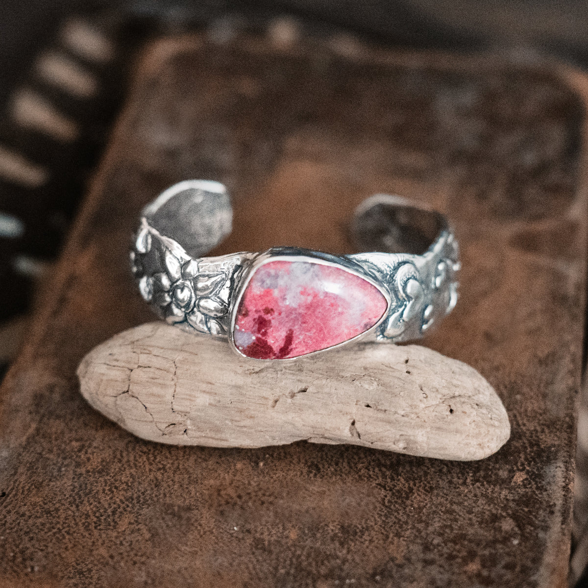 Celebrate Life Pink Thulite Cuff