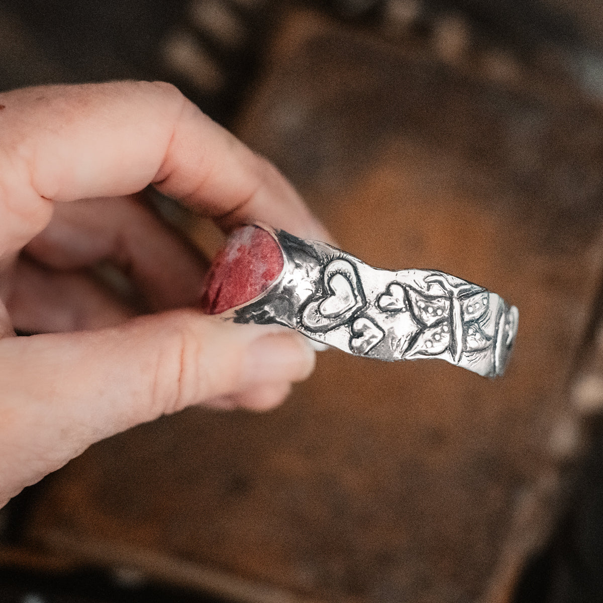 Celebrate Life Pink Thulite Cuff
