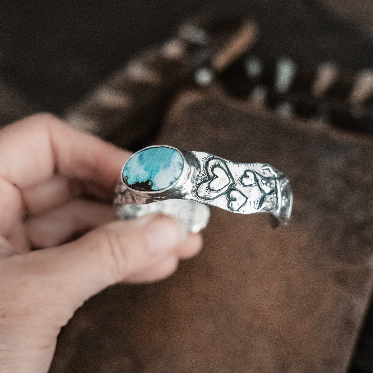 Celebrate Life Cloud Mountain Turquoise Cuff